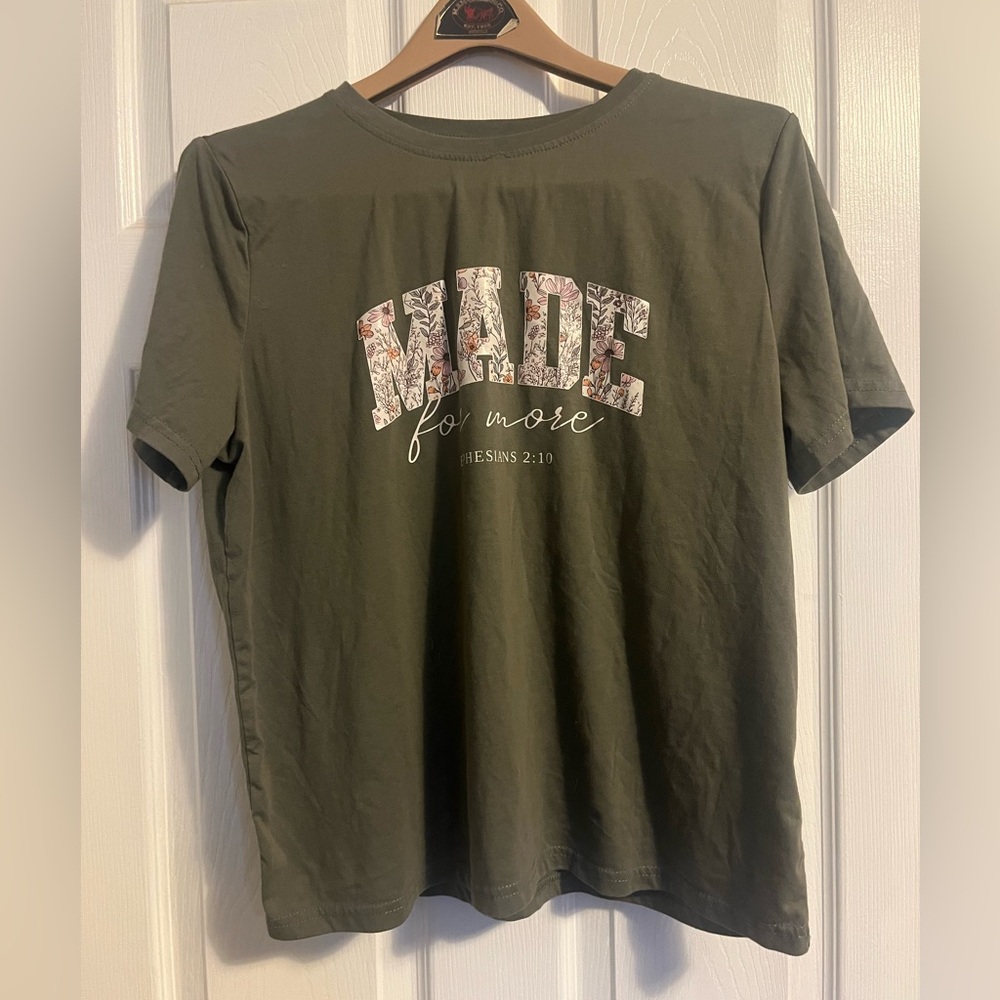 Olive Green Graphic T-Shirt